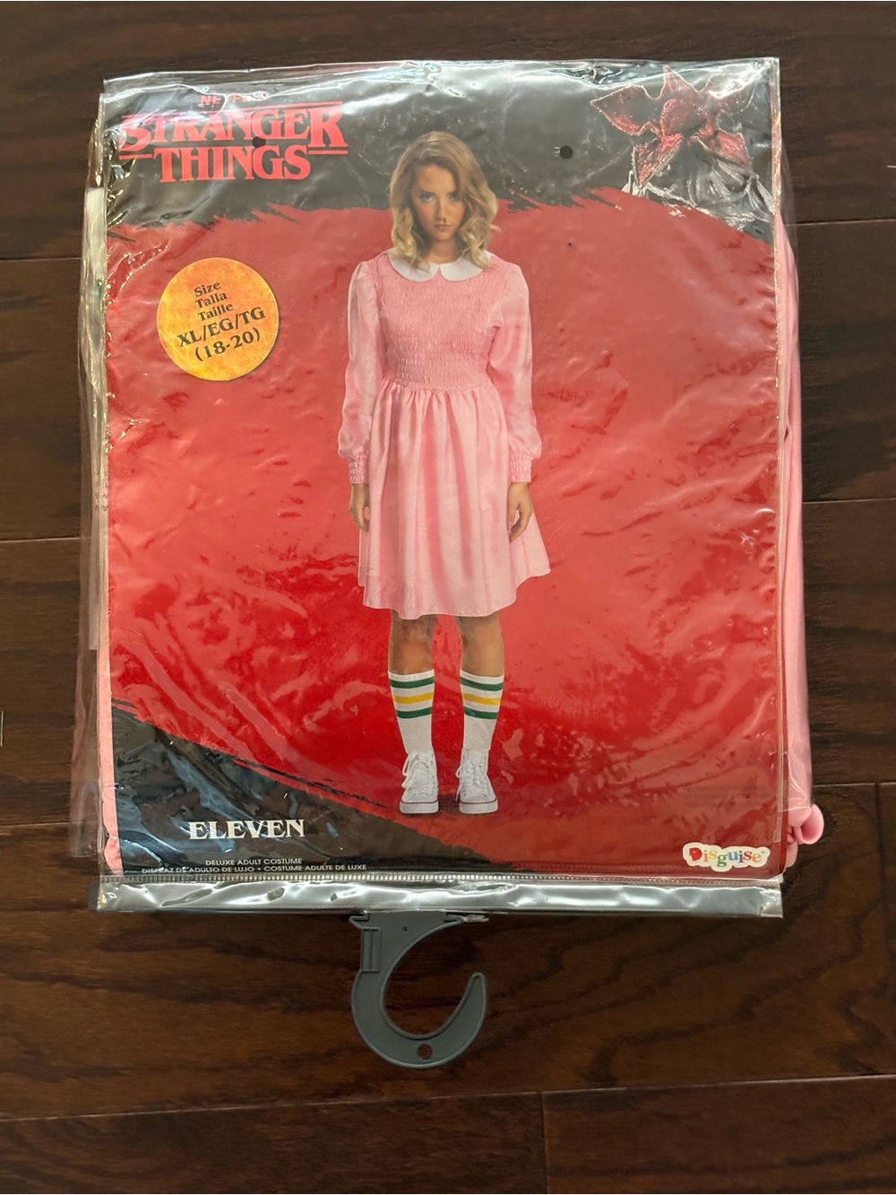 NEW Netflix Stranger Things Eleven Pink Dress Women's Halloween Costume Size XL